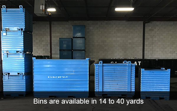 Bin Sizes 14 to 40 yards