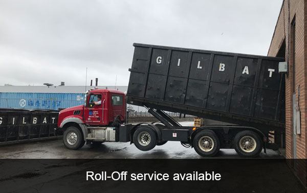 Truck loading a bin